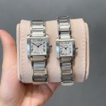 Cartier Tank 316L Steel 27*32/21.2*25.7MM Swiss Quartz Movement Watch